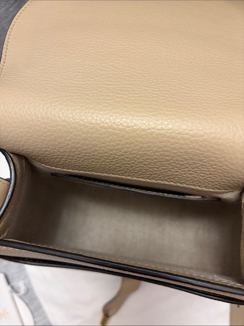 Chole Small Marcie Saddle Bag in Root Beigr - Picture 3 of 7